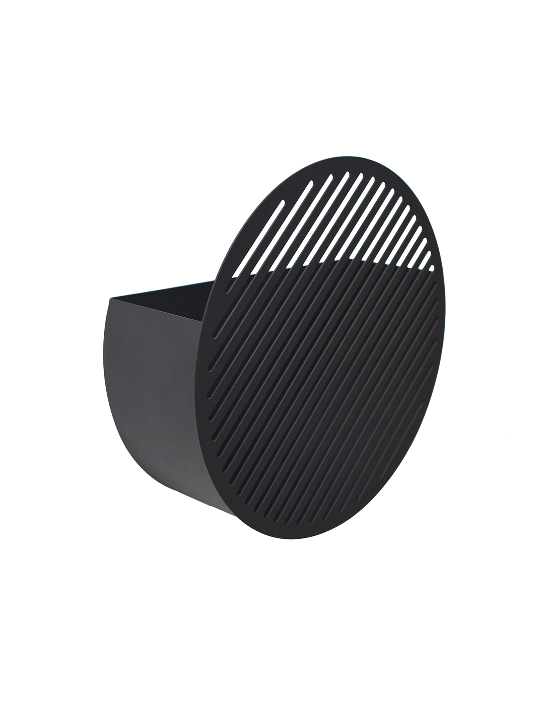 Diagonal wall basket, black