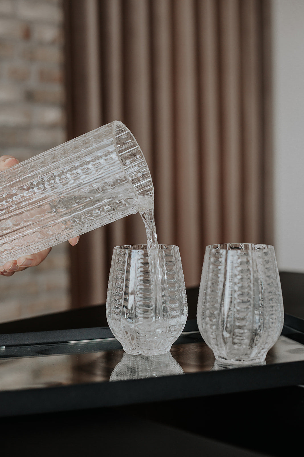 Twisted drinkglas, clear